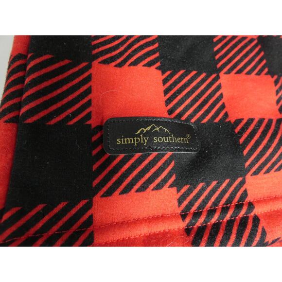 Simply Southern Large flannel Nightgown faux Fur Lined Plaid Holiday Winter - Picture 9 of 9